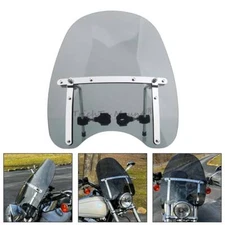 For Harley Honda Suzuki Yamaha Kawasaki Motorcycle Smoke Windshield Windscreen
