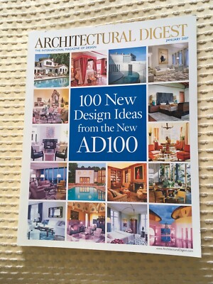  ARCHITECTURAL DIGEST   MAGAZINE JANUARY 2007- EXCELLENT-CONTENTS PHOTOS
