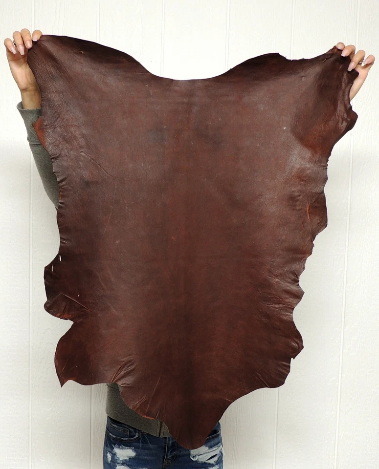 Waxy DISTRESSED Leather Hide for Crafts Hand Bags Cosplay Steampunk LARP Costume - Image 4 of 4