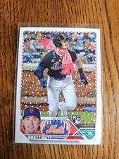 2023 Topps Holiday Brett Baty RC Mets Lights & Scarf SSP Code 515