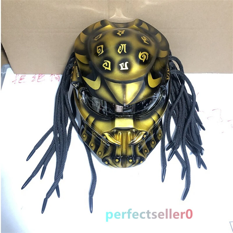 Alien Predator Fangs Wasp Motorcycle Full Face Laser Light Helmet Mask Present - Image 4 of 4