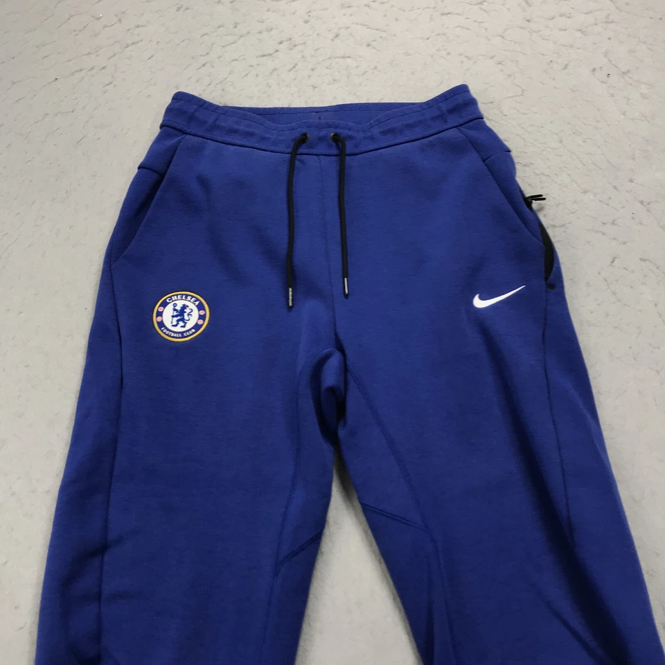 Chelsea FC Pantalones deportivos Para hombres Pequeños Azul Nike Tech Polar Joggers Uniforme Kit Foto 2 de 4