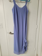 R  M Richards Periwinkle Bridal Beaded Chiffon Mermaidcore Evening Gown SZ XL