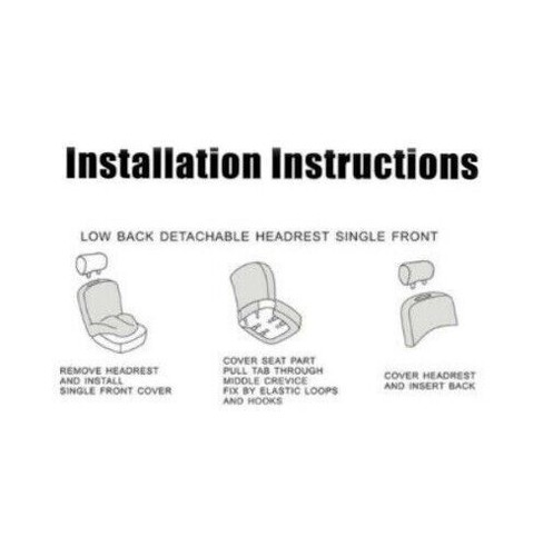 Fundas de asiento delanteras de cuero sintético negro 1+1 para Suzuki Liana Baleno Sx4 Grand Vitara - Imagen 6 de 6