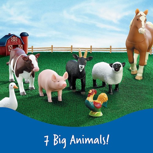 Jumbo Farm Animals, Animal Toy Set for Toddlers, 7 Pieces, Ages 18 Month+ - Picture 3 of 12