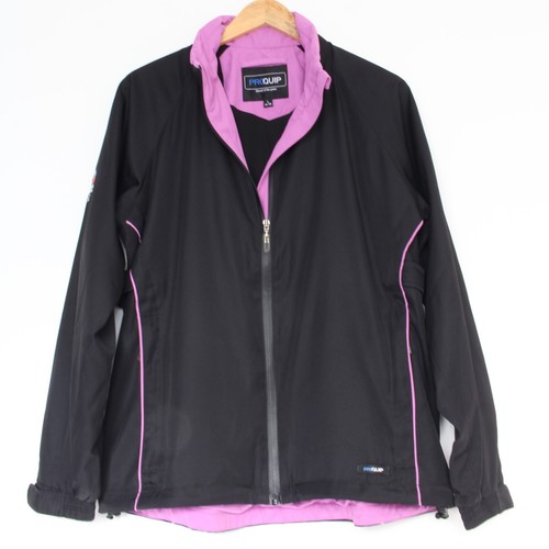 ProQuip Golf Jacket Womens Large UK14-16 Black Pink Ryder Cup 2010 Celtic Manor