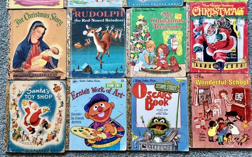 Vintage Little Golden Books Lot (16) Books, Disney/Christmas/Sesame Street - Picture 3 of 6
