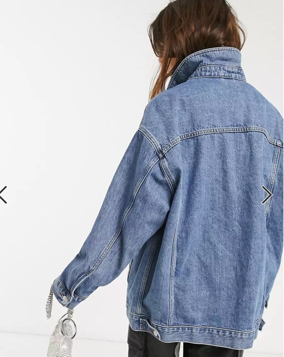 Topshop Oversized Denim Jacket Mid Wash Blue (size US 2) | eBay Topshop Oversized Denim Jacket Mid Wash Blue (size US 2) | eBay