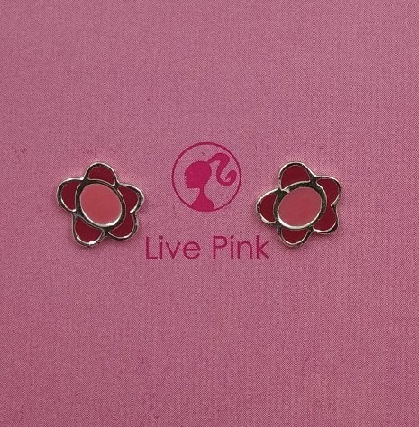 Pendientes para niñas Barbie en plata de ley. REF. BB0285