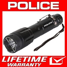 POLICE Stun Gun 1159 700BV Heavy Duty Metal Rechargeable LED Flashlight