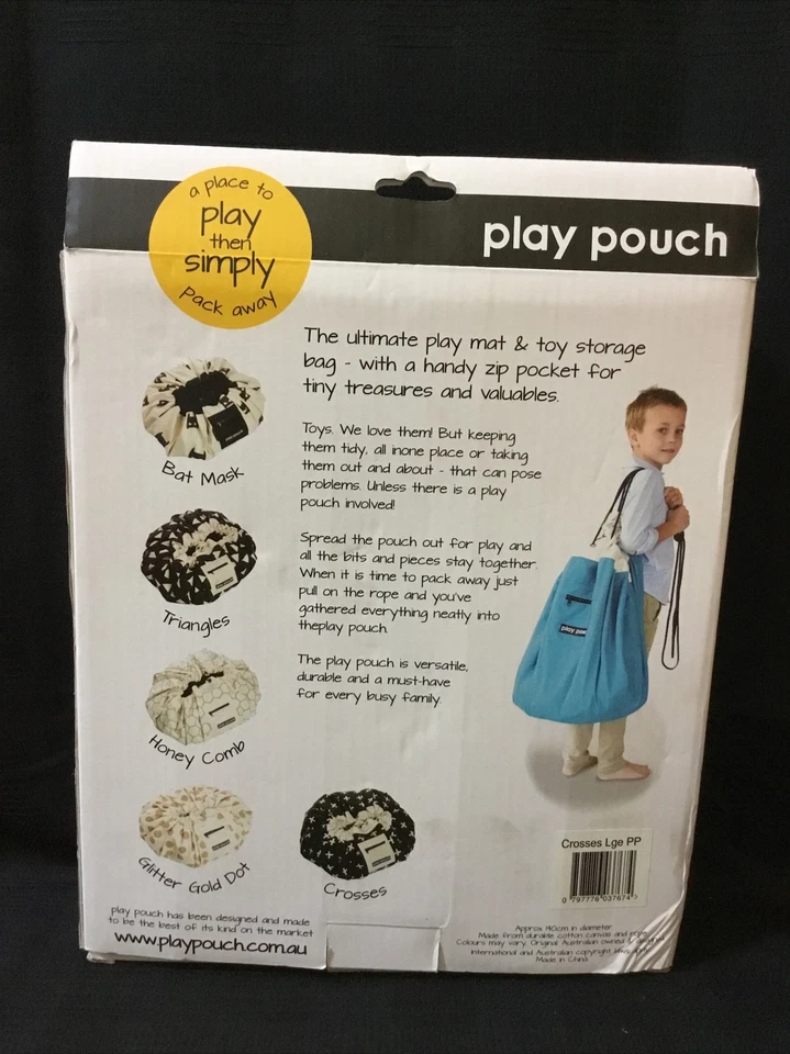 Bolsa Australia Play Pouch, ¡Fácil de jugar y limpiar sobre la marcha! Patrón de cruces (U7) Foto 2 de 4