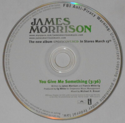 James Morrison You Give Me Something U.S. promo cd eBay