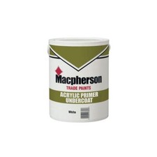 Macpherson White Undercoat Primer Acrylic 1L Paint Quick Drying Wood Timber