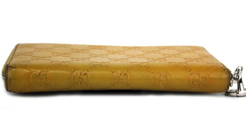 GUCCI Guccissima Zip Around Long Wallet Purse Mustard Women's Accessories Italy - Picture 5 of 24