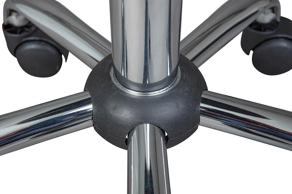 Drehhocker Sitzhocker mit Rollen Drehbar Höhenverstellbar Kunstleder Metall - Bild 2 von 4