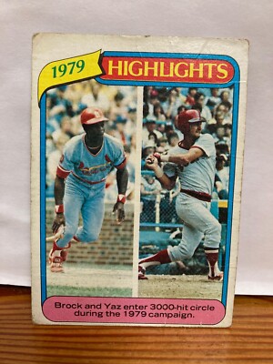 1979 Highlights Brock Yaz 3000-Hit Circle 1980 Topps Baseball Card