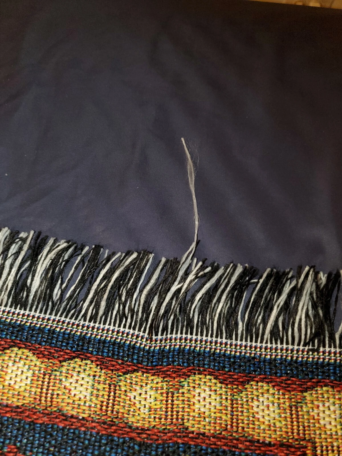 Super Bowl XLVII Multicolor Tapestry Woven Blanket New Orleans 2013 Mardi Gras