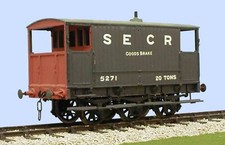 Slaters 7043 O Gauge SECR 6 Wheel Goods Brake Van Kit