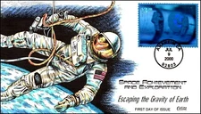 Scott 3411 $3.20 Escaping The Gravity Of Earth Collins Hand Painted FDC