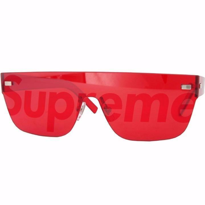 Louis Vuitton Supreme Red Monogram Logo City Mask SP Sunglasses