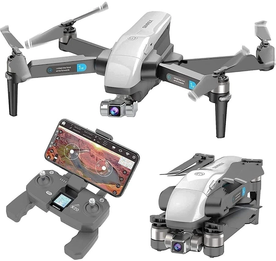SIMREX X20 GPS Drone with 4K HD Camera 2 Axis Self stabilizing