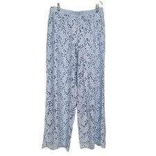 House of CB Womens S Blue Lace Thera Swim Cover Up Beachwear Trousers Pants