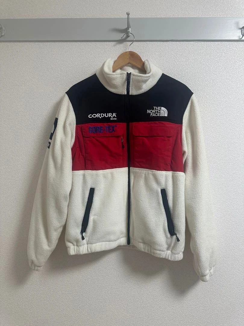 Giacca pile Supreme x The North Face FW18 Expedition bianco rosso nero taglia L