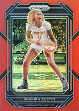 2023 Panini Prizm WNBA Red #/199 NO. 70 Shakira Austin - Washington Mystics
