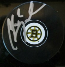COLIN MILLER SIGNED BOSTON BRUINS HOCKEY PUCK w/ COA