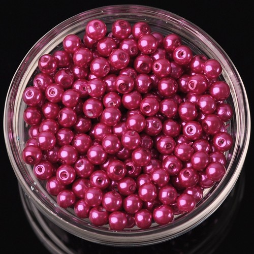 4mm/6mm/8mm Round Pearl Glass DIY Loose Spacer Beads Wholesale Lot - 第 31/33 張圖片