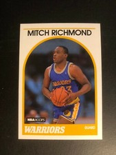 ROOKIE 1989 MITCH RICHMOND NBA Hoops # 260 Basketball Card. Made in USA