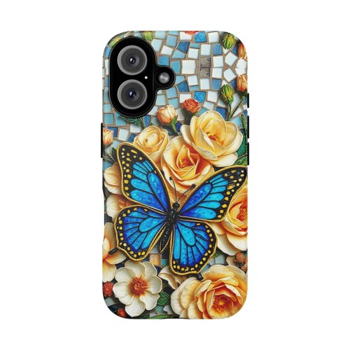 Blue Tough Case Butterfly Stained Glass Style iphone 16 15 14 13 S24 S23 S22 - 第 24/239 張圖片