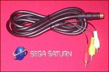 AV Audio Video TV Cable Gold Plug Cord for the Sega Saturn System NEW