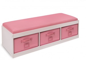 Kids Toys Organizer Storage Padded Bench 3 Bins Toy Box Chest Wooden Trunk Ebay
