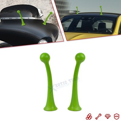 2X Green Funny Creative Car Roof Antennas Tentacles Strip Decor Universal Fit