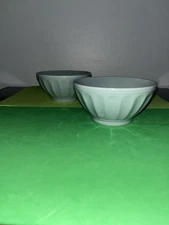 Ballard Designs Brigitte Slate Blue Cereal Bowl X 2 EUC/HTF