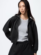 UNIQLO DRY Sweat Full-Zip Hoodie XS-3XL Black Women 479603 new