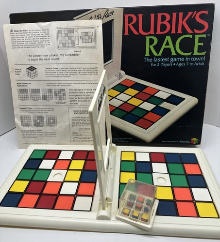 Rubik’s Race Board Game by Ideal No 2187-3 COMPLETE Clean Cube Vintage 1982