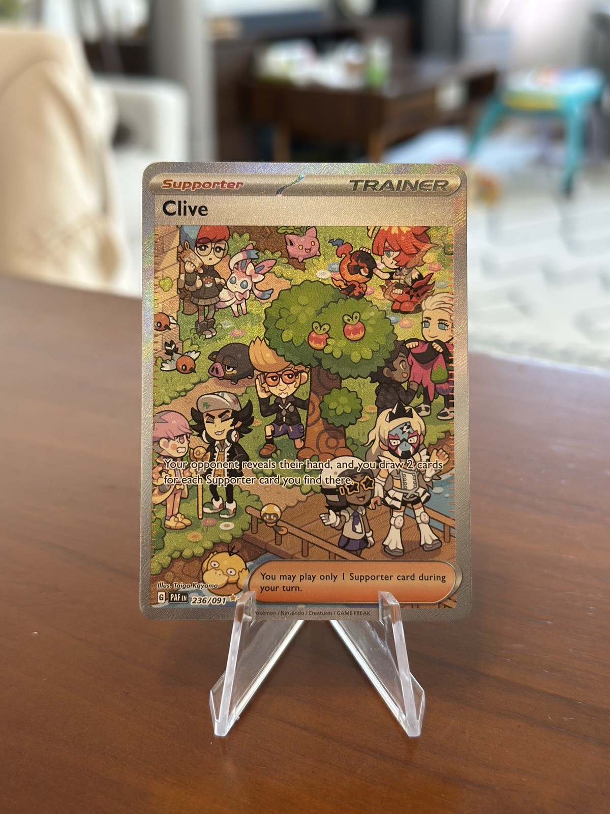 Pokemon TCG Clive 236/091 Paldean Fates Special Illustration Rare Card Holo NM