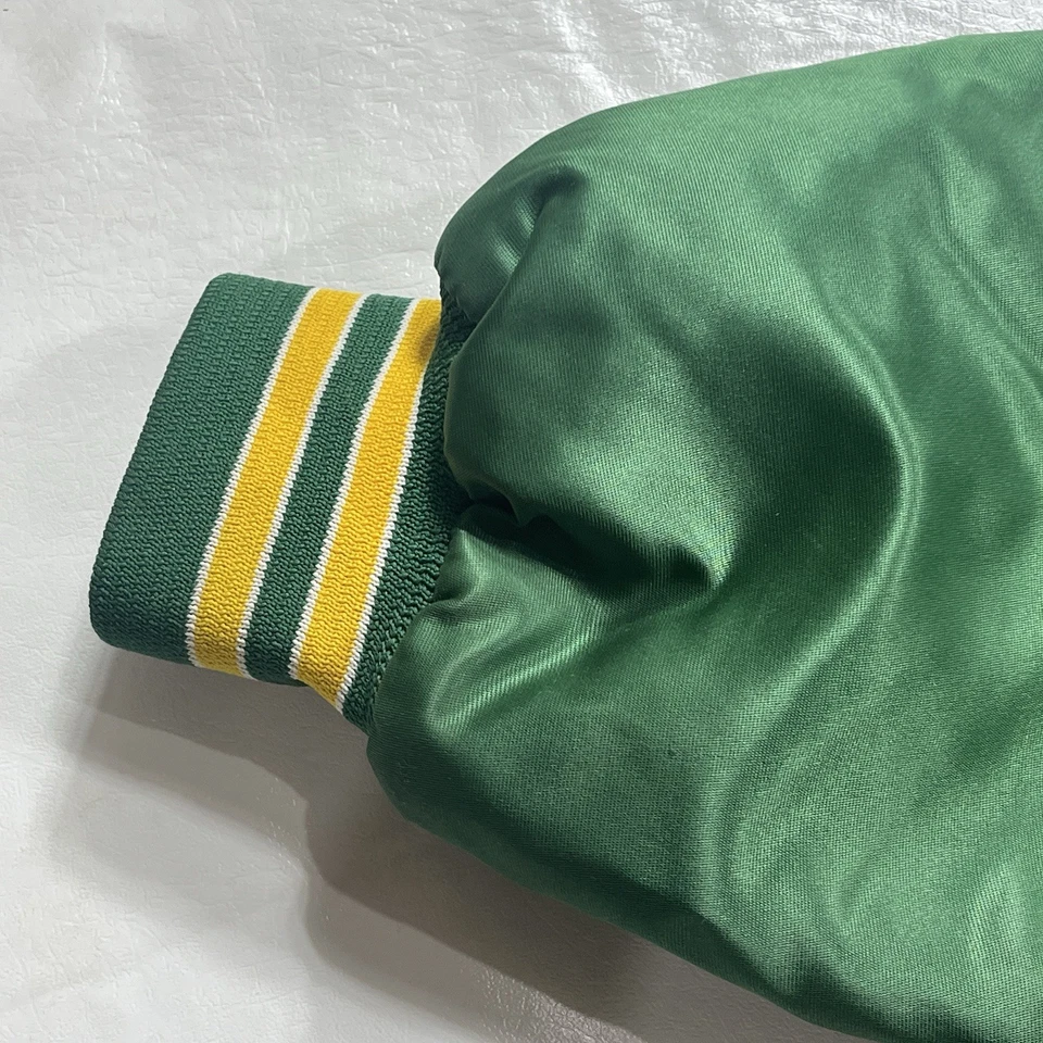 Vintage North Stars Satin Jacket Mens Size XXL Chalk Line Bomber Coat Minnesota - Image 4 of 4