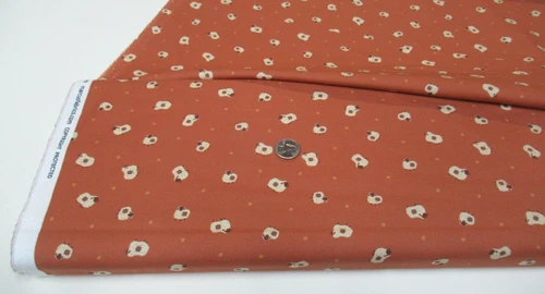 MARCUS quilt-craft fabric SHEEPIES SHEEP paprika 2 yds 68" (r-791227) Last!