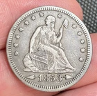 Very Nice Grade 1853 P, Philadelphia Mint Seated Liberty Varity 2 Quarter