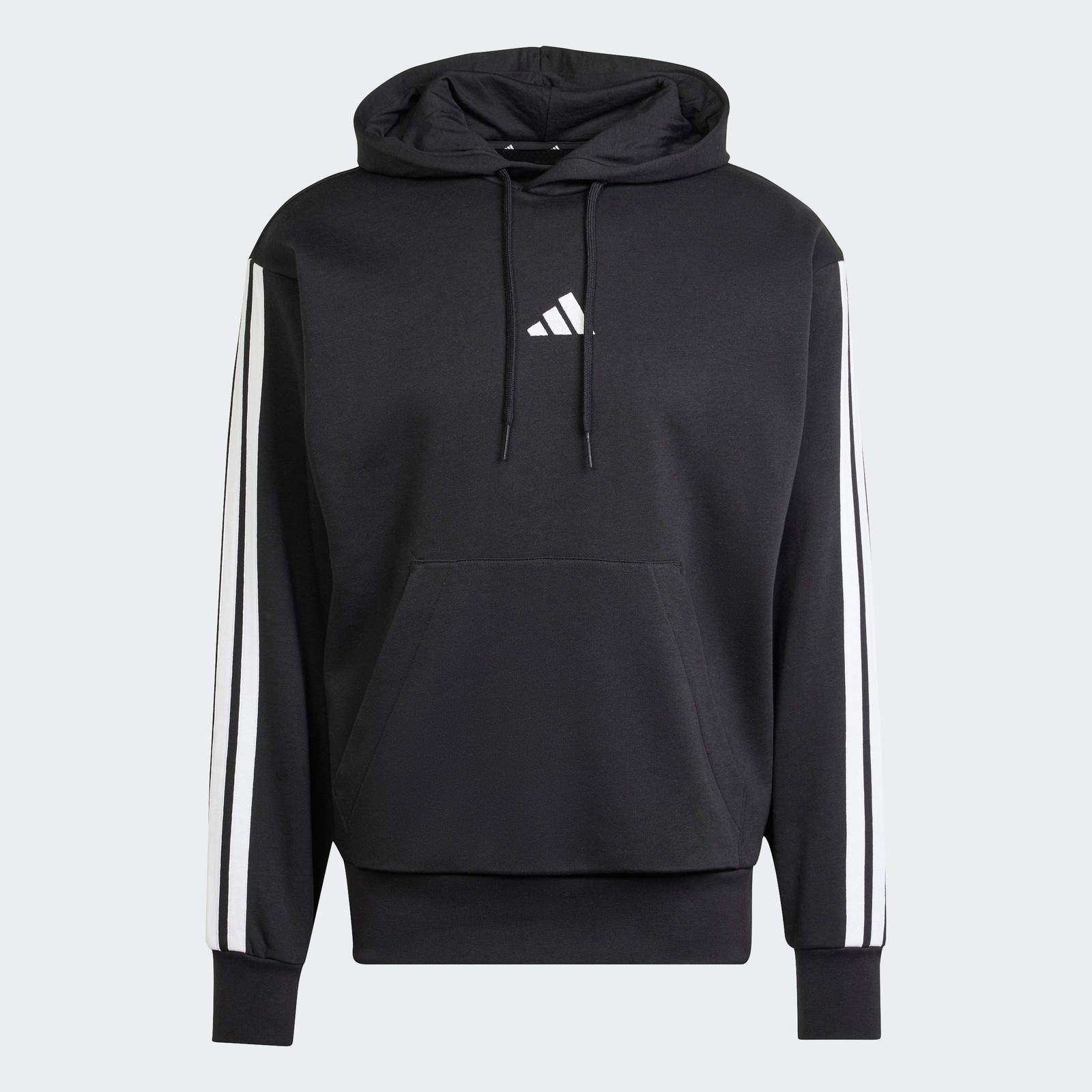 adidas men Essentials 3-Stripes Fleece Hoodie