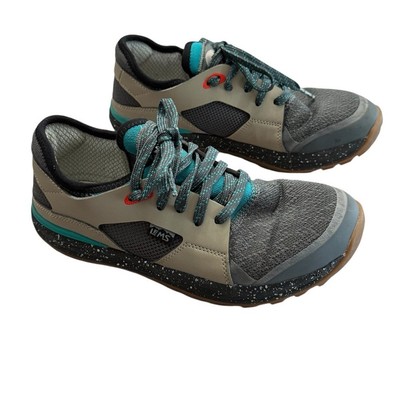 LEMS Mesa Trail Sneakers Safari Hiking Gray Teal Minimalist EUC Mens 7 Womens 9