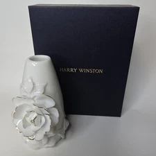 Harry Winston Porcelain Miniature Vase Rose Bud