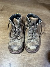 Vintage Dr Martens 8287 Brown Leather Boots Made In England Womens 5 Distressed