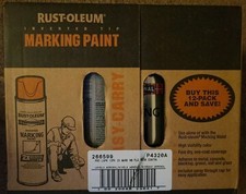 12 Pack Rust-Oleum 15 oz. Red-Orange Inverted Marking Spray Paint