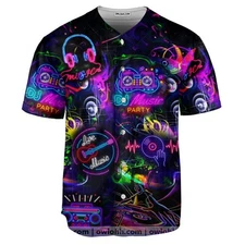 Life Is Better With Dj Neon Music Party Baseball Jersey