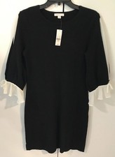 New York Company Womens XS Black Thick Knee-Length Knit Sweater Dress NWT! M306