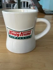 Krispy Kreme Doughnuts Large Diner-Style Ceramic 14 oz Coffee Mug w/Raised Logo